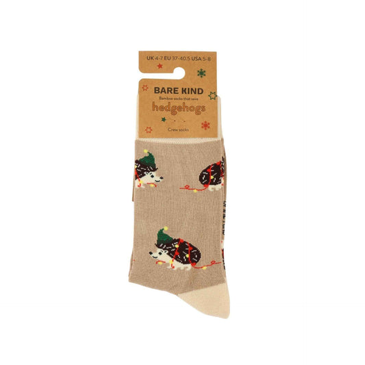 Save the Christmas Hedgehog Bamboo Socks