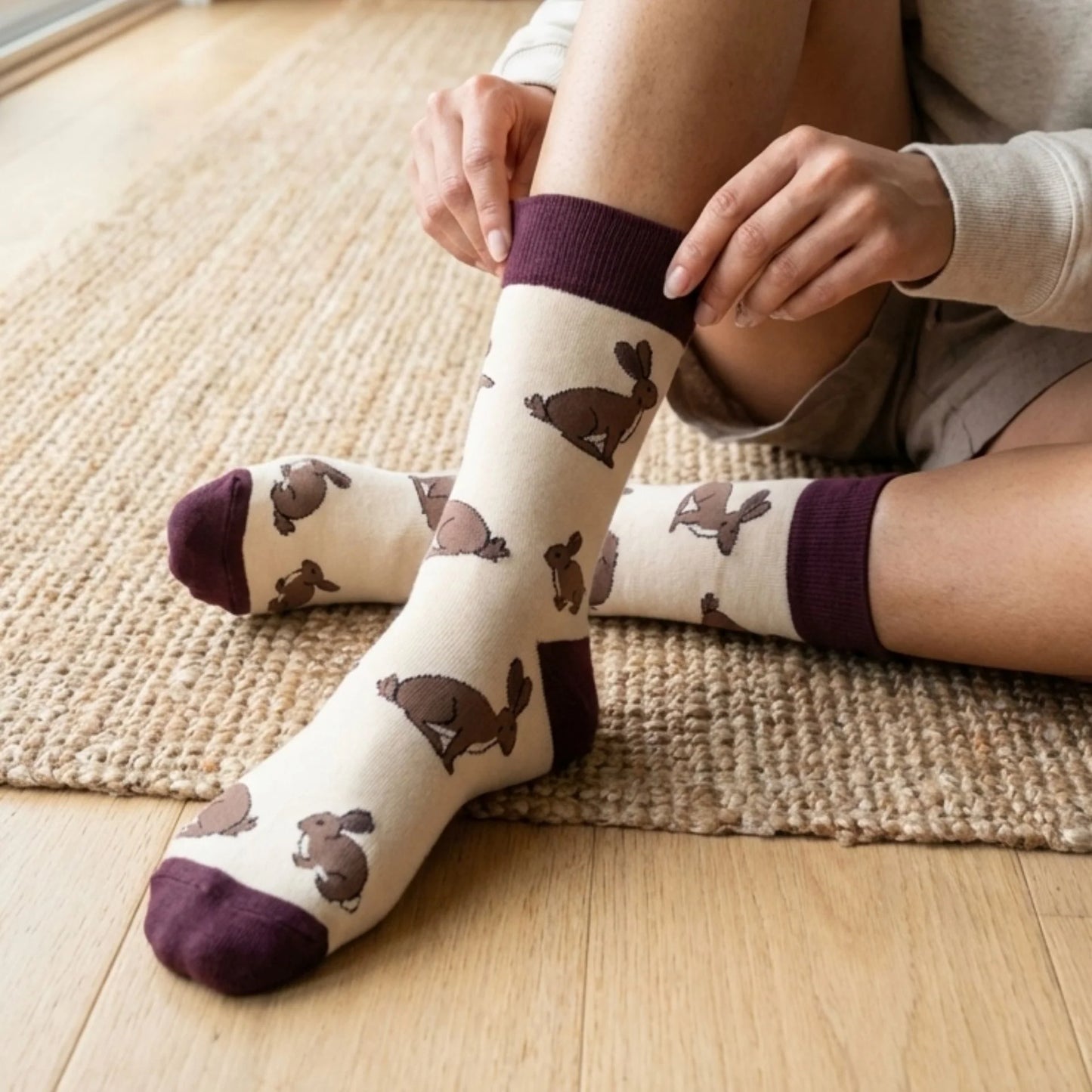 Save the Hare Bamboo Socks