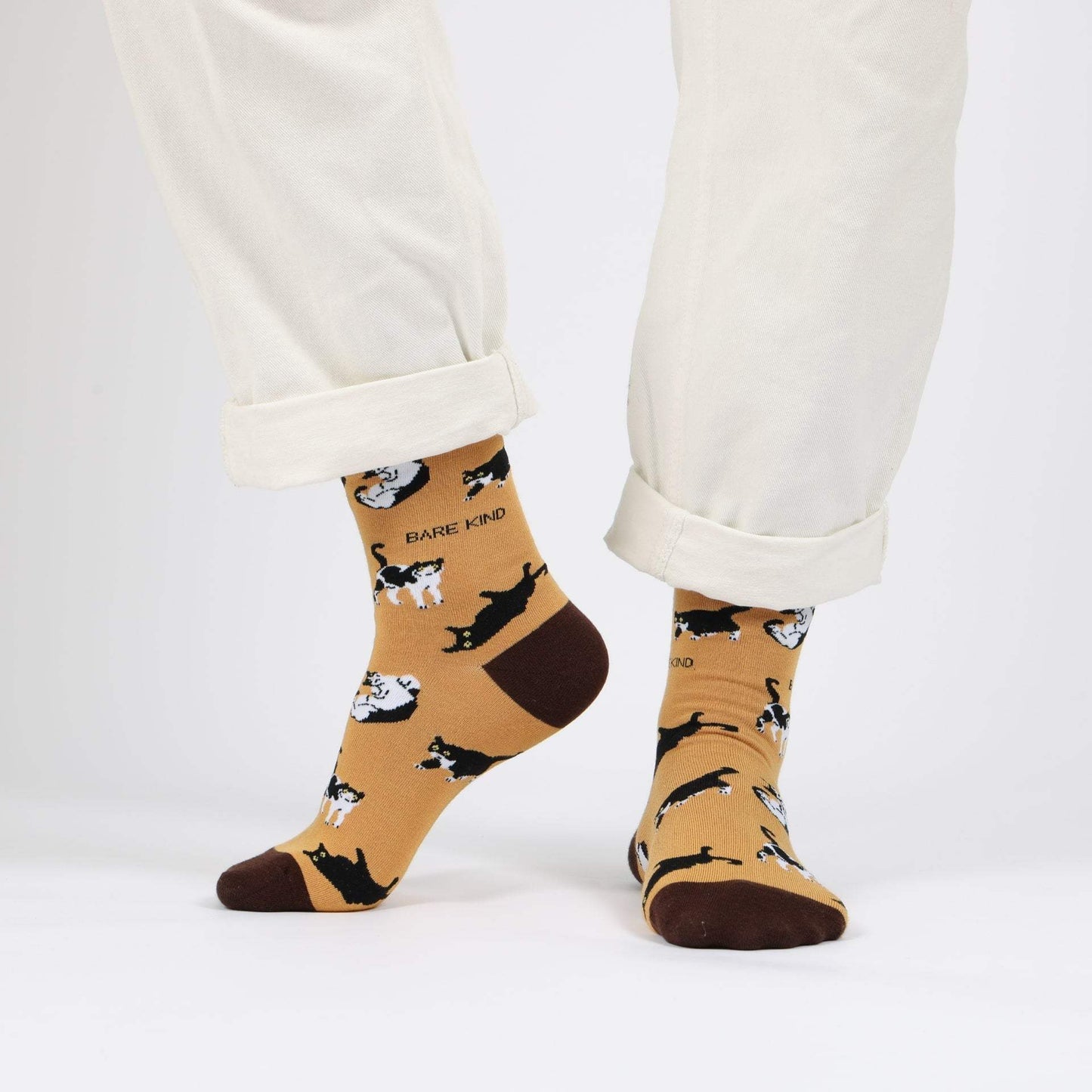 Halloween themed bundle of five bamboo socks with bats, lemurs, frogs, panthers, and cats designs