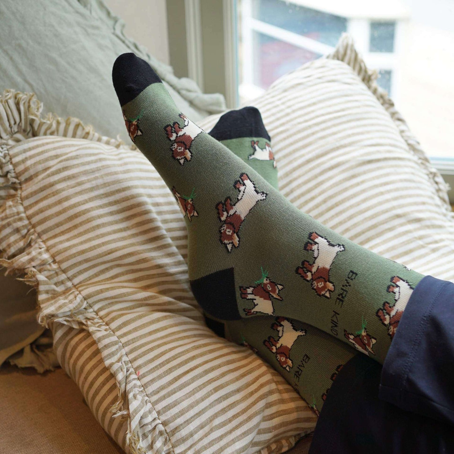 Farm Rainbow Bundle bamboo sock set featuring cow, pig, goat, and duckling designs in brown, blue, green, and cream colors