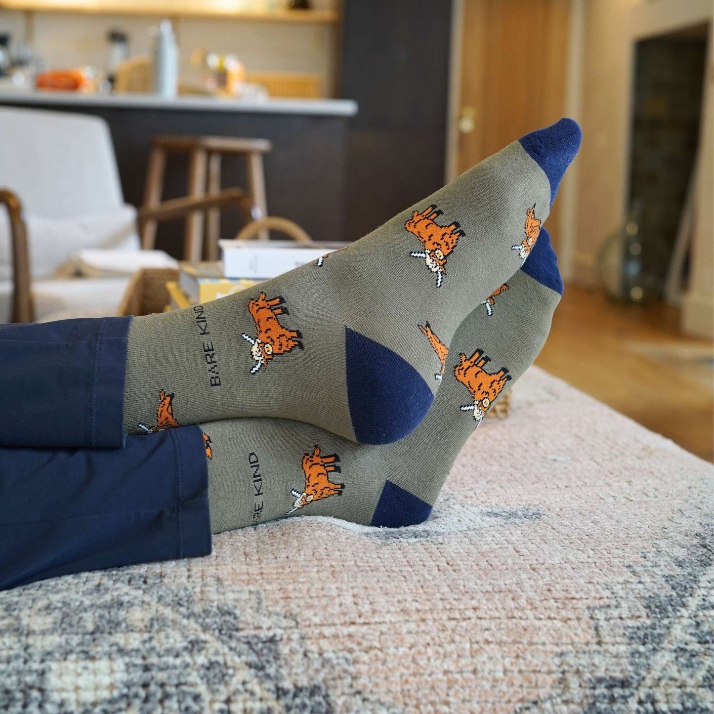 Green Cow Bundle of 2 Bamboo Sock Set