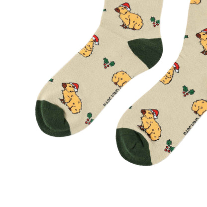 Save the Christmas Capybara Bamboo Socks