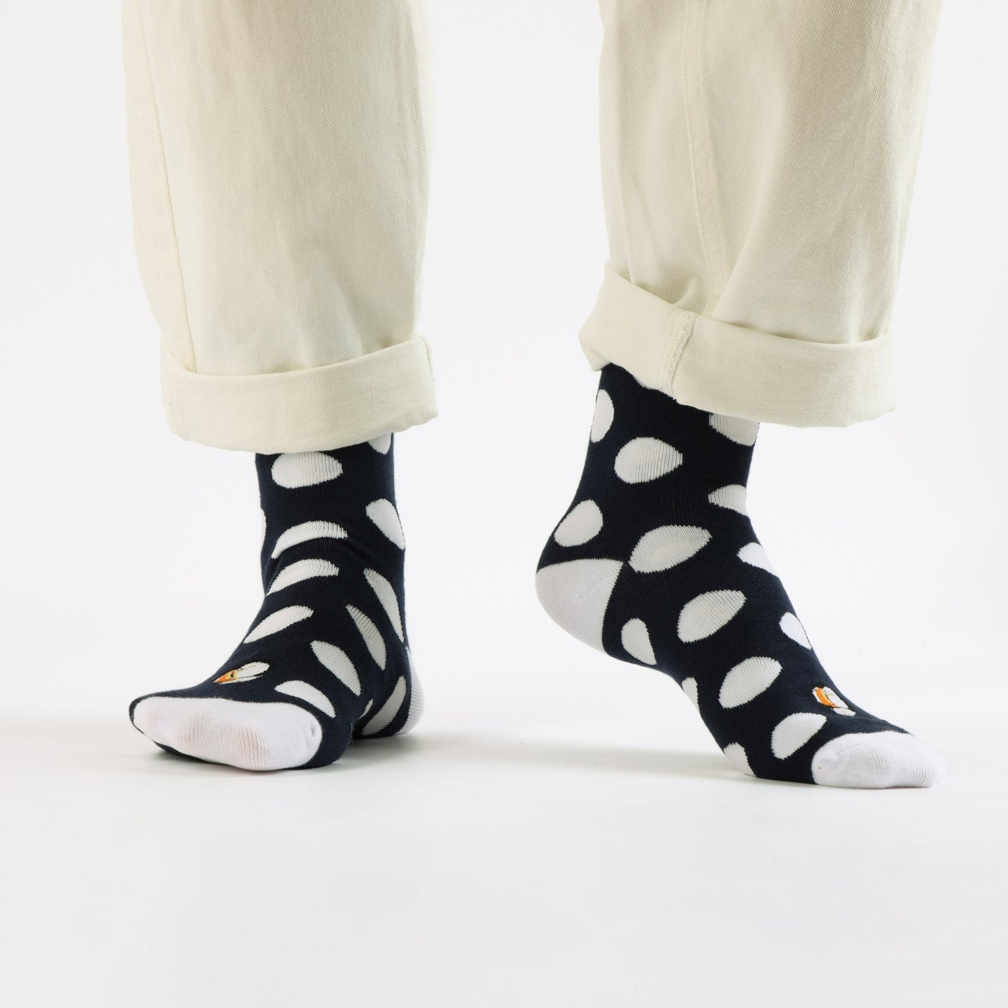 Save the Polka Dot Puffin Bamboo Socks