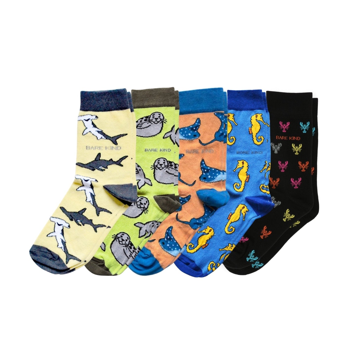 Ocean Rainbow 5 Pack Bamboo Sock Set