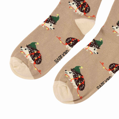 Save the Christmas Hedgehog Bamboo Socks