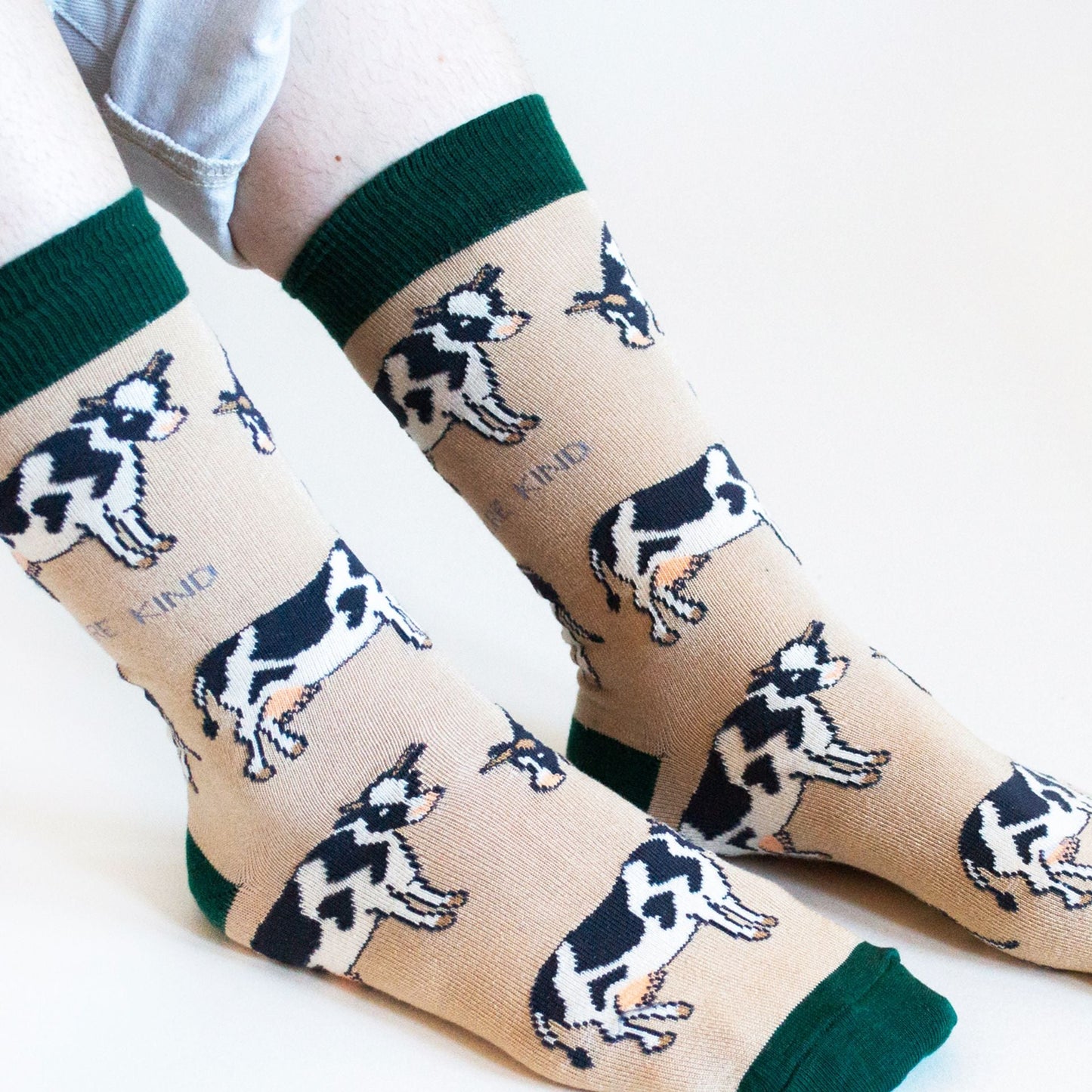 Green Cow Bundle of 2 Bamboo Sock Set