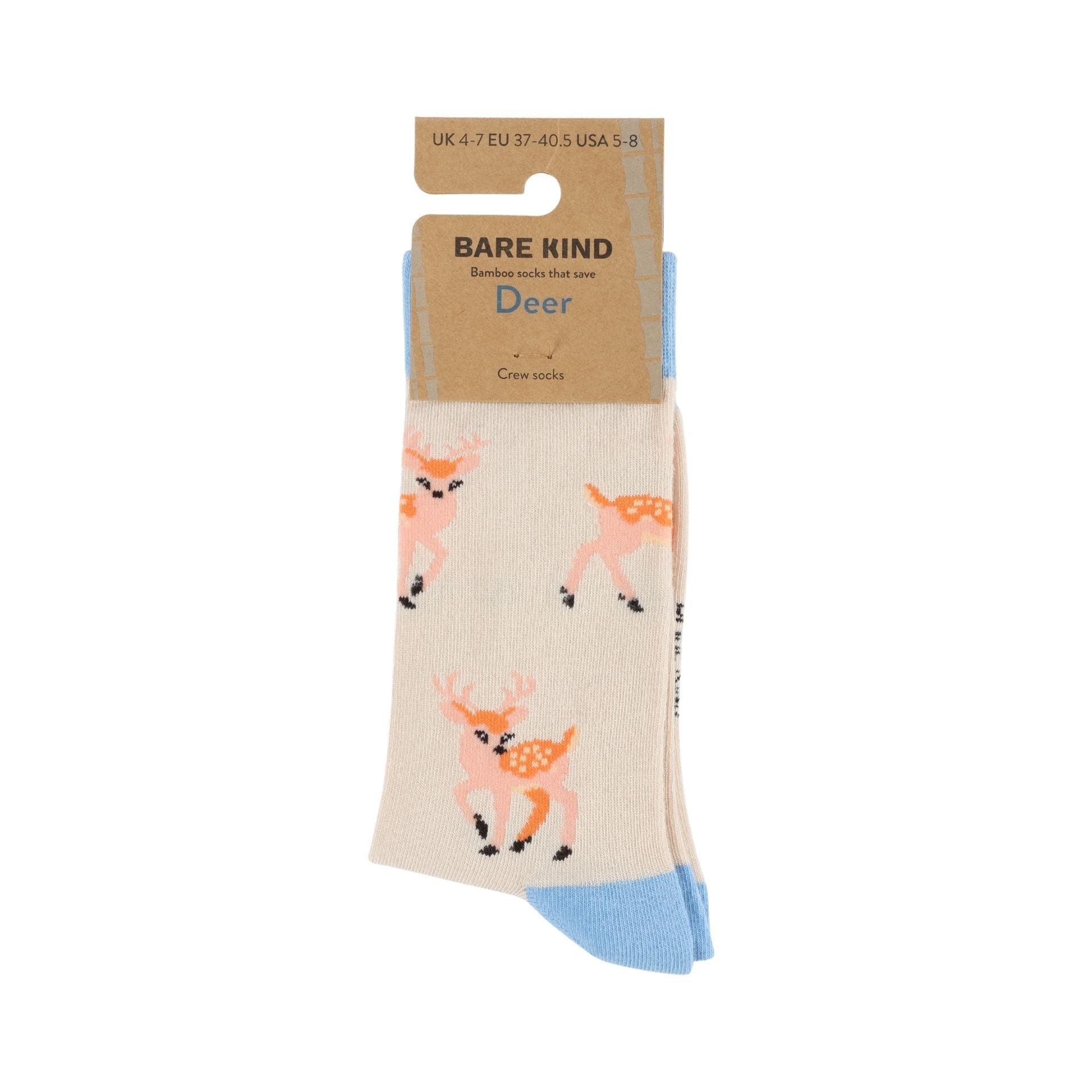Flat lay of Deer bamboo socks