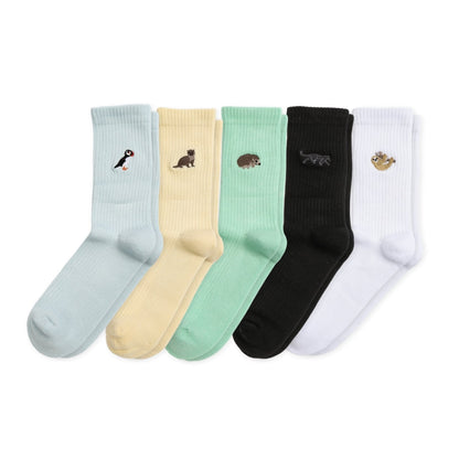 Full Ribbed Bundle 5 Pack Bamboo Sock Set
