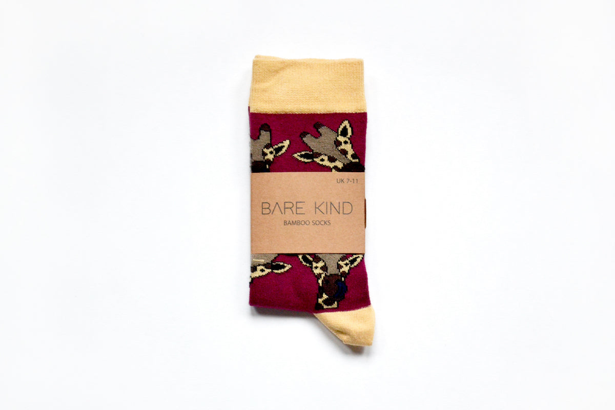 Save the Giraffes Bamboo Socks Two Pack