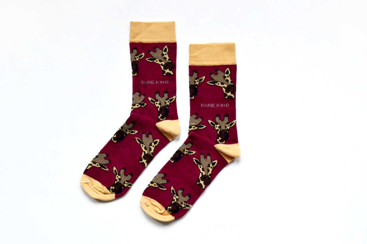 Save the Giraffes Bamboo Socks Two Pack