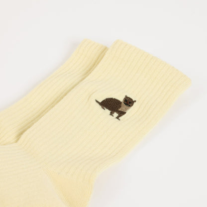 flat lays of yellow otter ribbed bamboo socks
