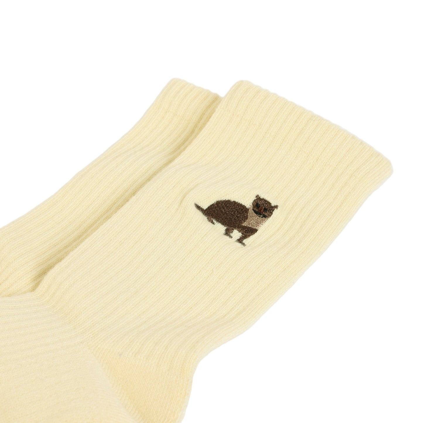flat lays of yellow otter ribbed bamboo socks