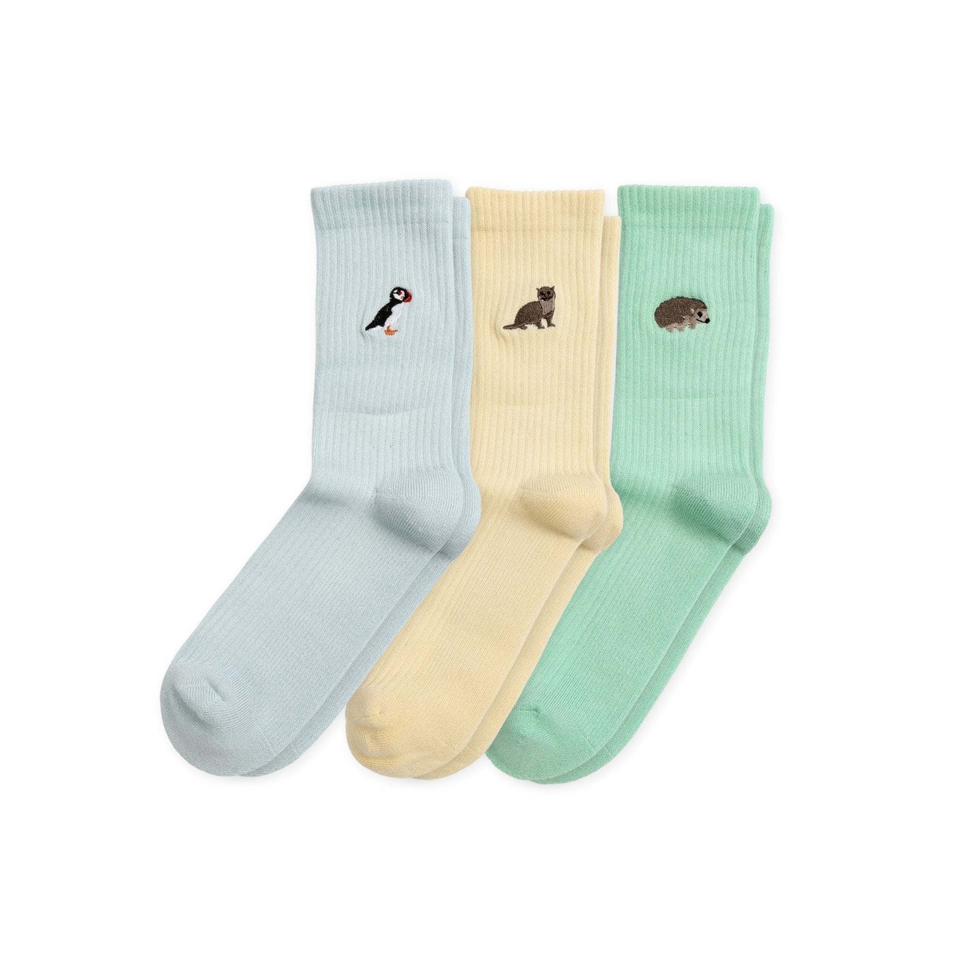 Ribbed Summer Sorbet Collection 3 Pack - Pastel Luxury Socks for All ...