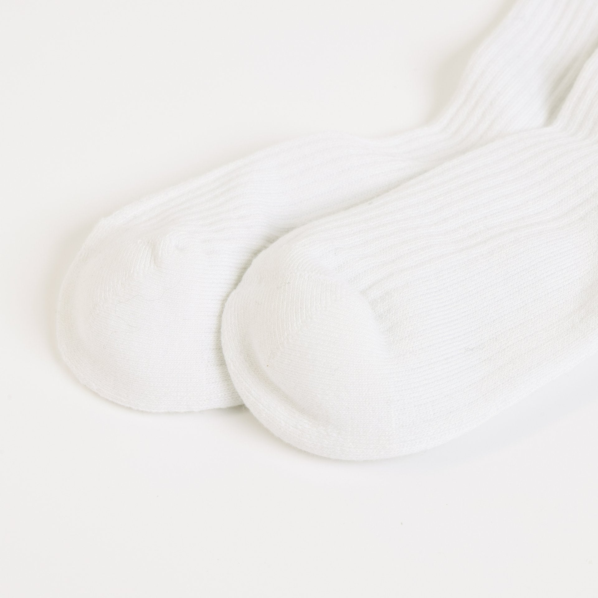 flat lays of white sloth ribbed bamboo socks