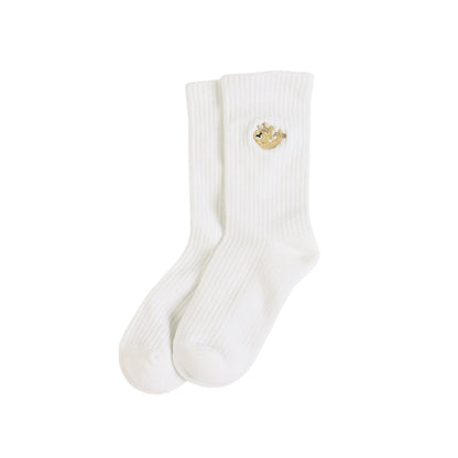 flat lays of white sloth ribbed bamboo socks