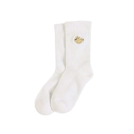 flat lays of white sloth ribbed bamboo socks