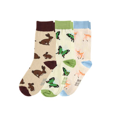 Animal Saving Neutrals Sock Bundle of 3