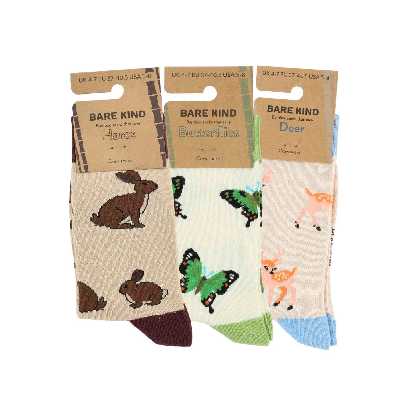Animal Saving Neutrals Sock Bundle of 3