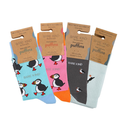 The Puffin 4 Pack Bamboo Sock Set