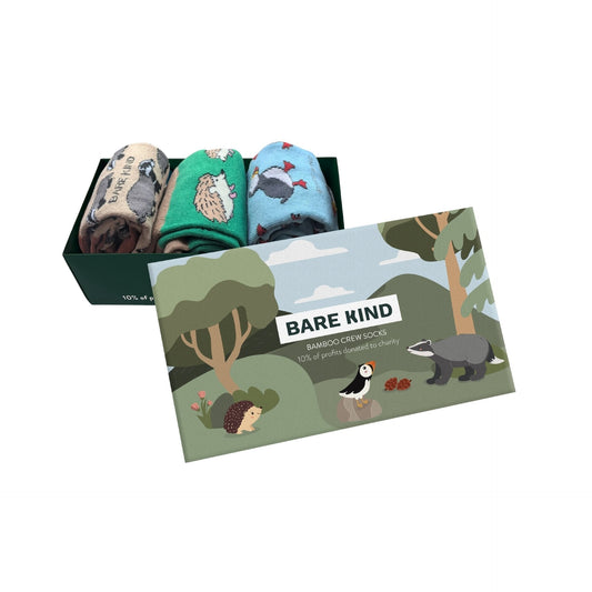 Wildlife Bamboo Socks Gift Box of 3