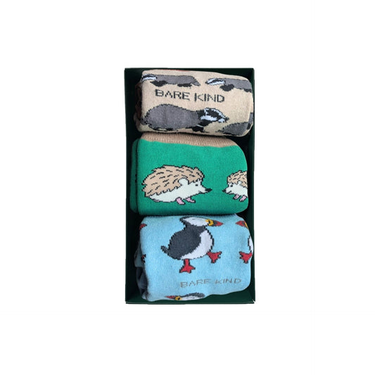 Wildlife Bamboo Socks Gift Box of 3