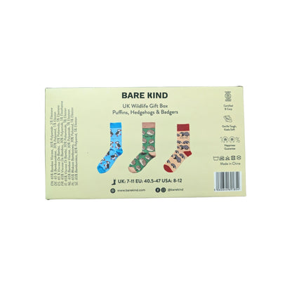 Wildlife Bamboo Socks Gift Box of 3