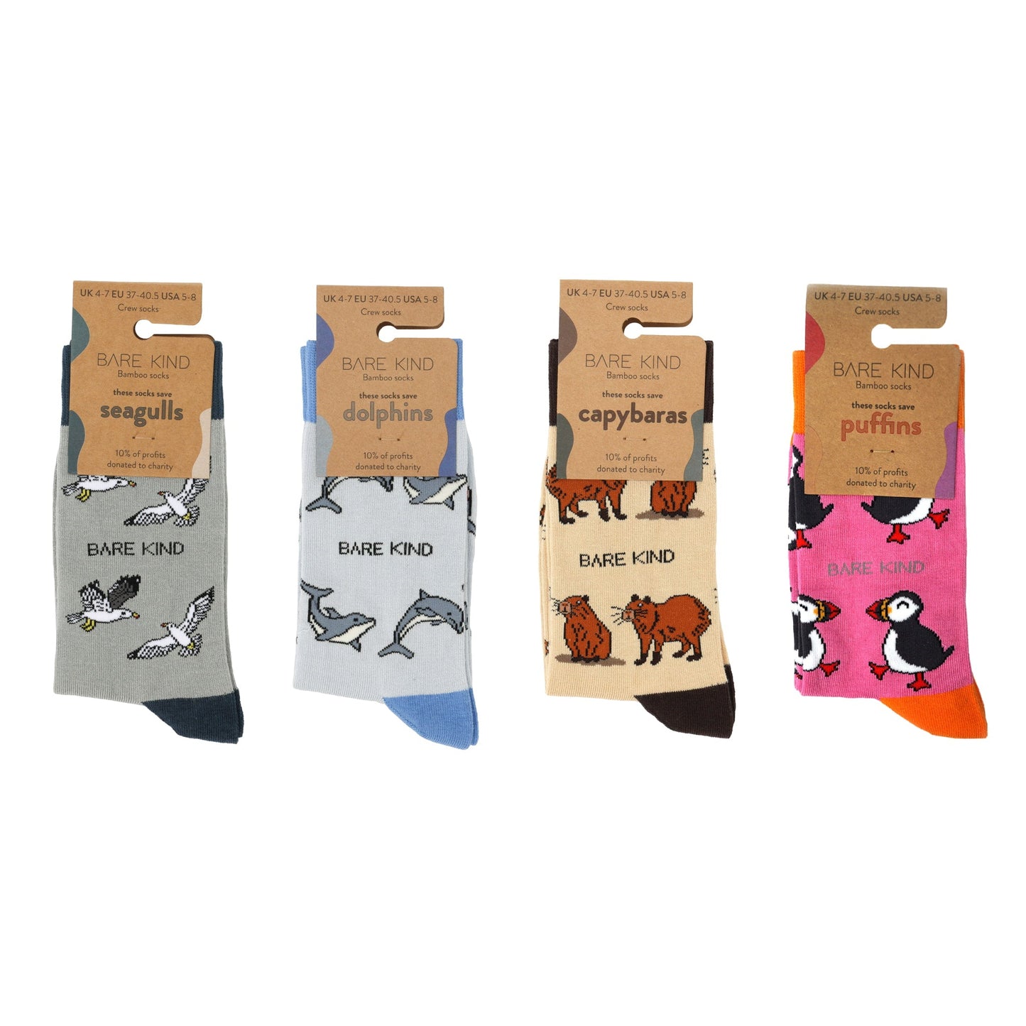 Animal Antics 4 Pack Bamboo Sock Set