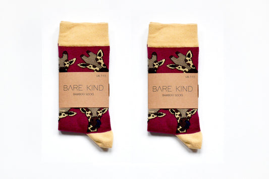 Save the Giraffes Bamboo Socks Two Pack