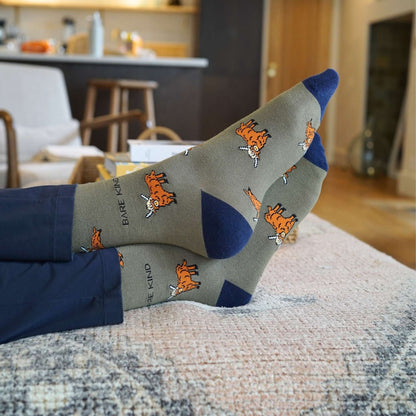 Green Cow Bundle of 2 Bamboo Sock Set