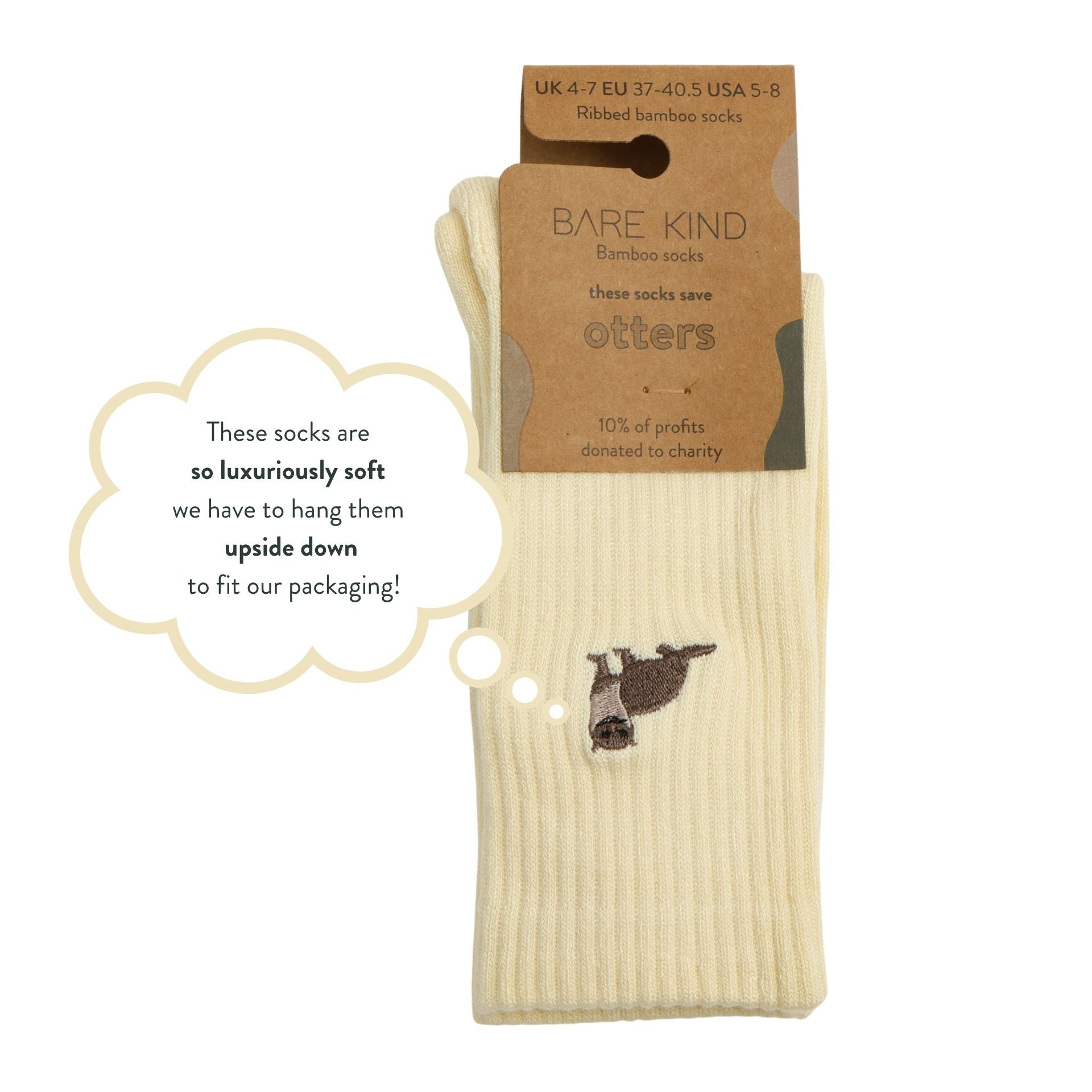 flat lays of yellow otter ribbed bamboo socks